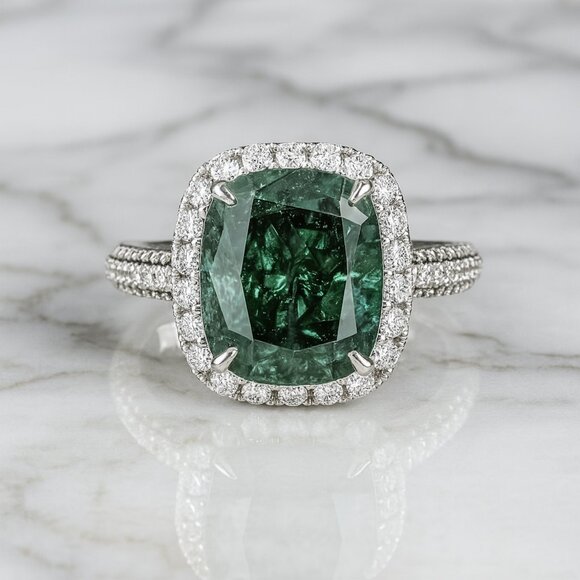 Jewelry - Gemstone Ring with Pavé Bling